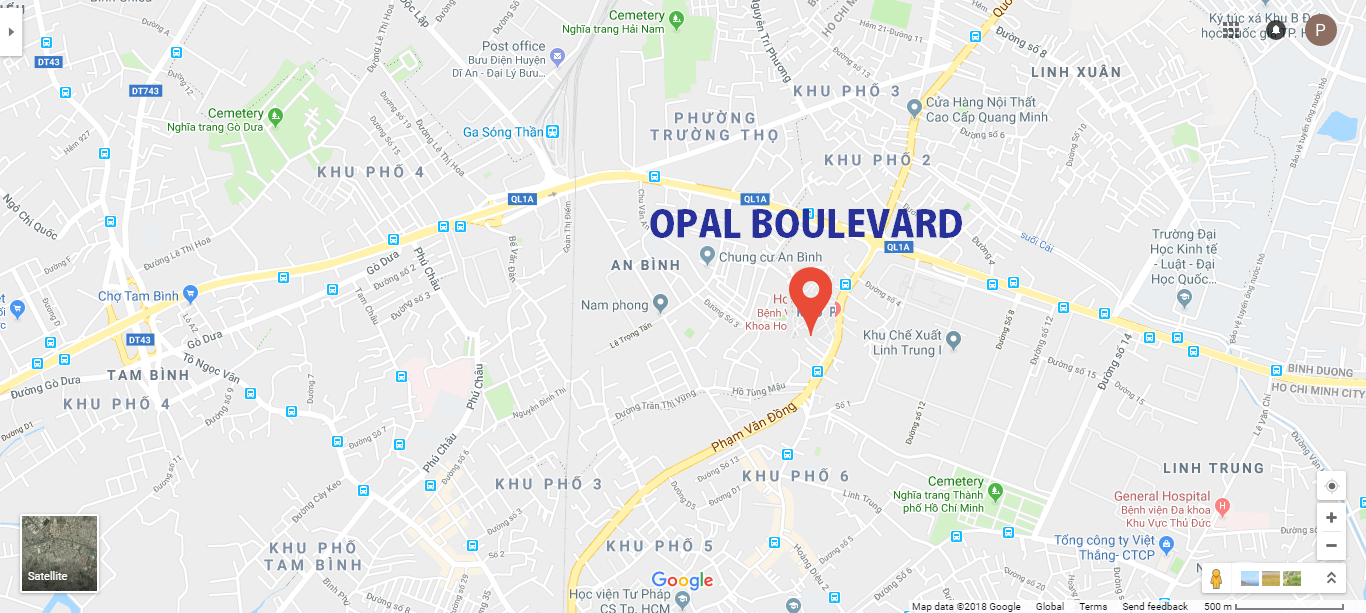 Vị trí Opal Boulevard Đất Xanh