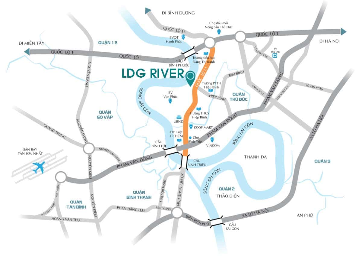 Vị trí khu căn hộ LDG River