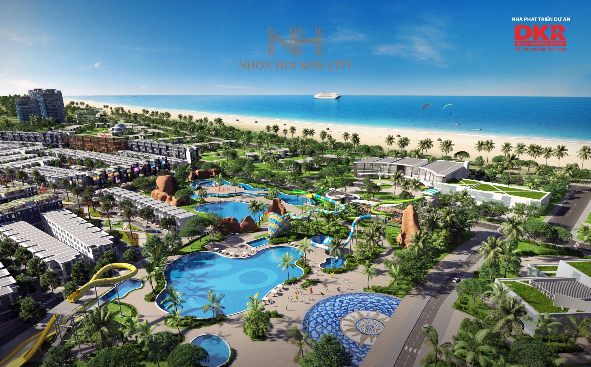 Phối cảnh phân khu 09 Nhơn Hội New City Quy Nhơn