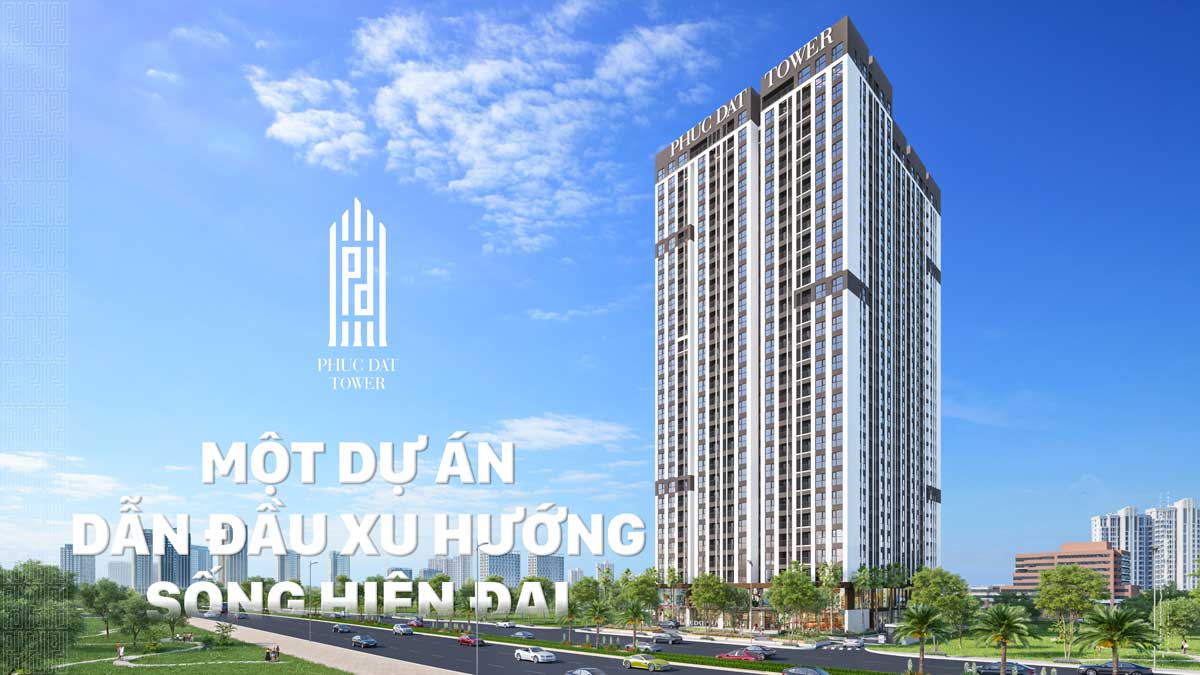 Phối cảnh dự án căn hộ chung cư Phúc Đạt Tower Đông Hòa Dĩ An Bình Dương