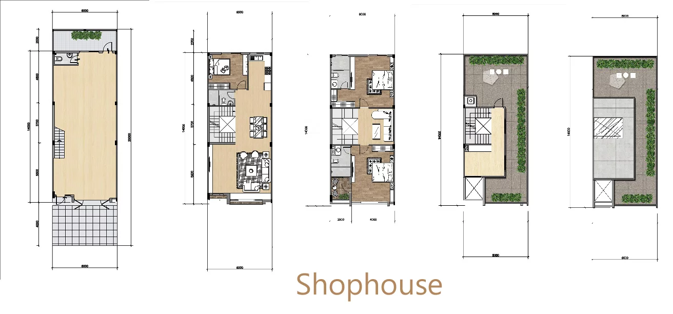 Layout shophouse