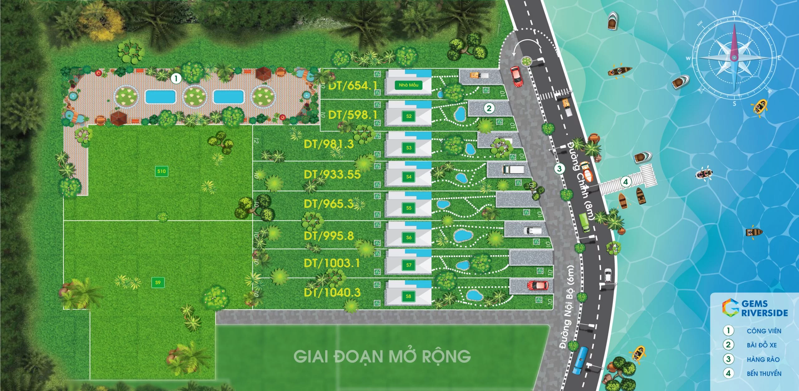 Mặt bằng dự án đất nền nghĩ dưỡng Bảo Lộc Gems Riverside Lâm Đồng