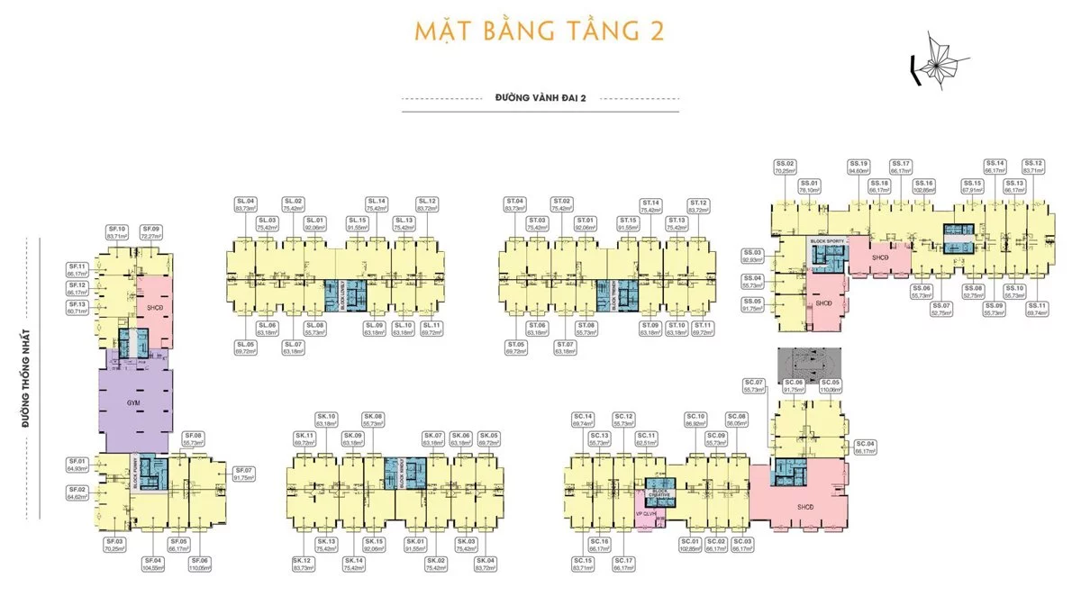 Mặt bằng tầng 2