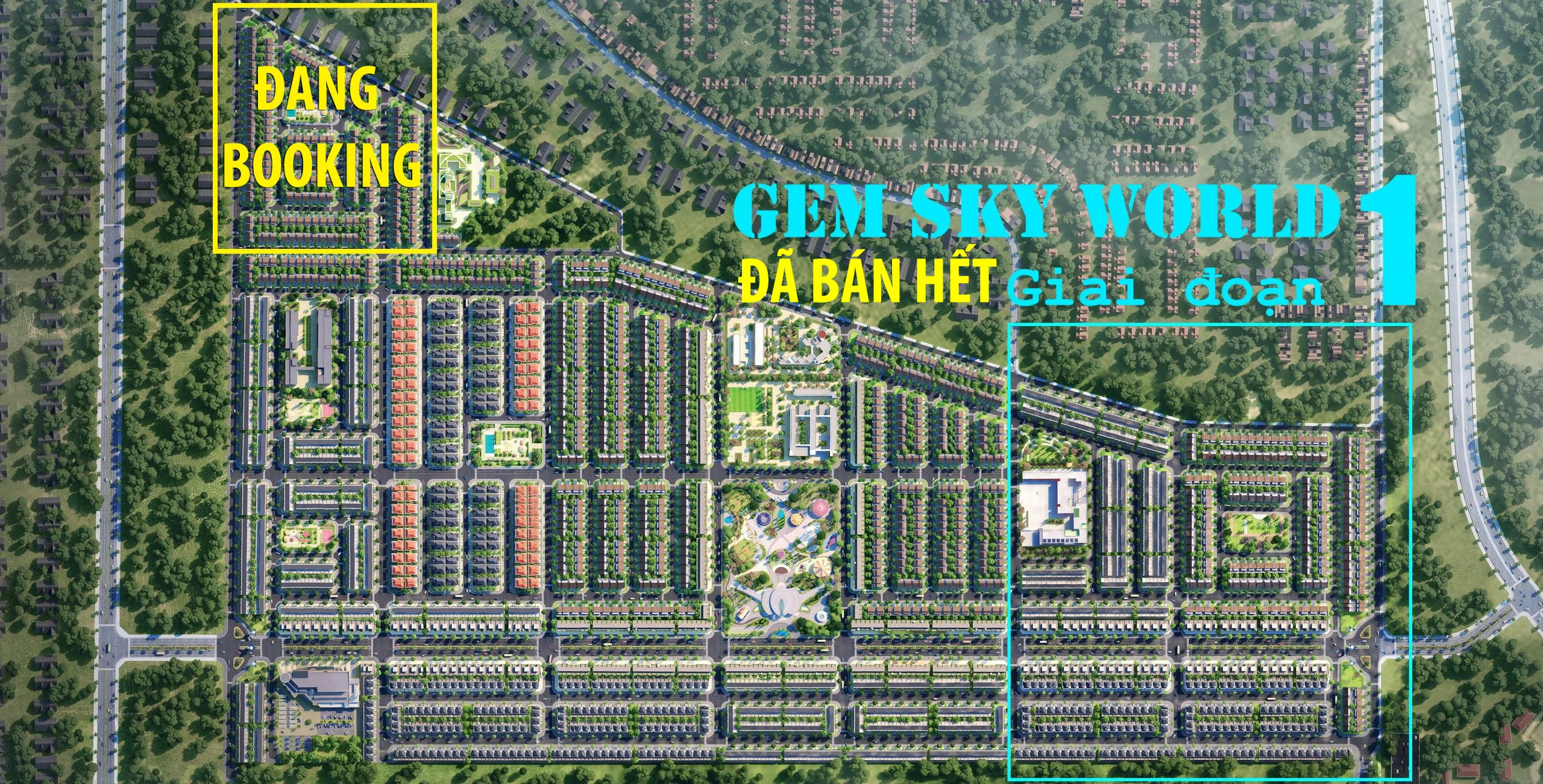 Mặt bằng dự án khu đô thị Gem Sky World Đất Xanh Long Thành