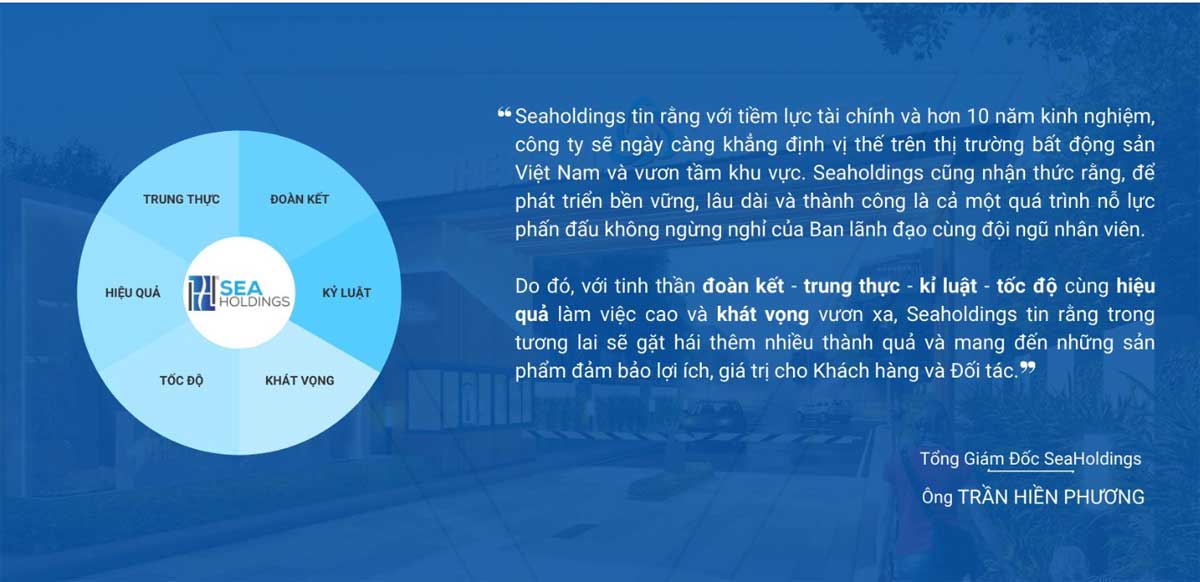 Công ty Cổ phần bất động sản SeaHoldings là chủ đầu tư nào?