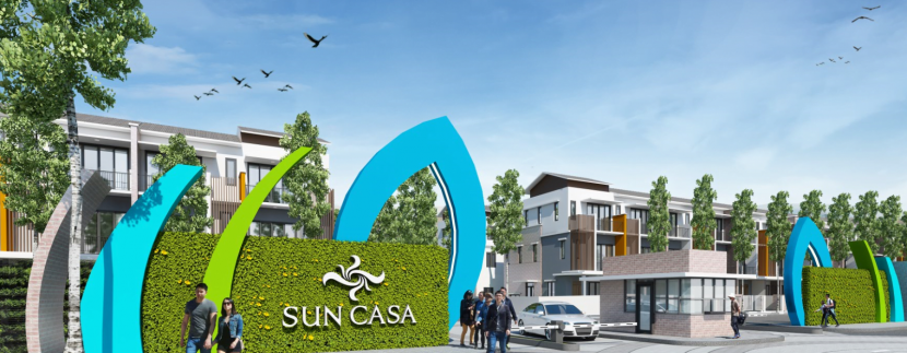 Cổng chào nhà phố Sun Casa Central Tân Uyên