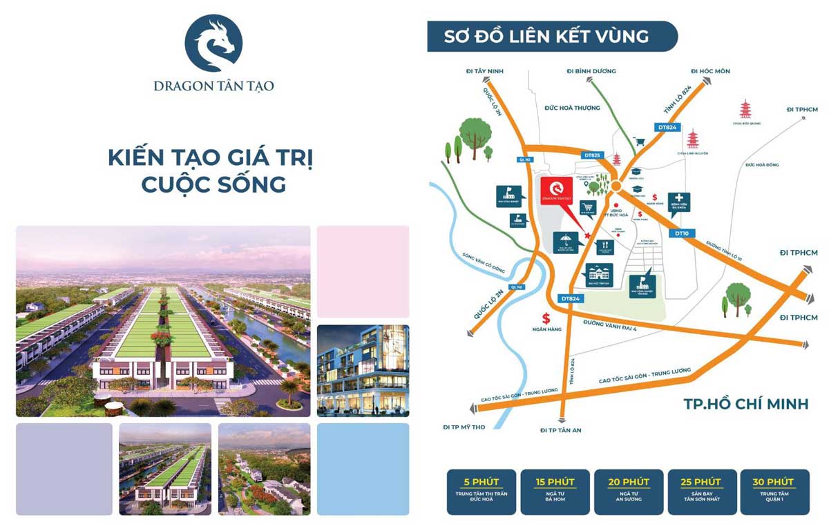 Vị trí dự án Tân Tạo Shopping Street Đức Hòa Long An