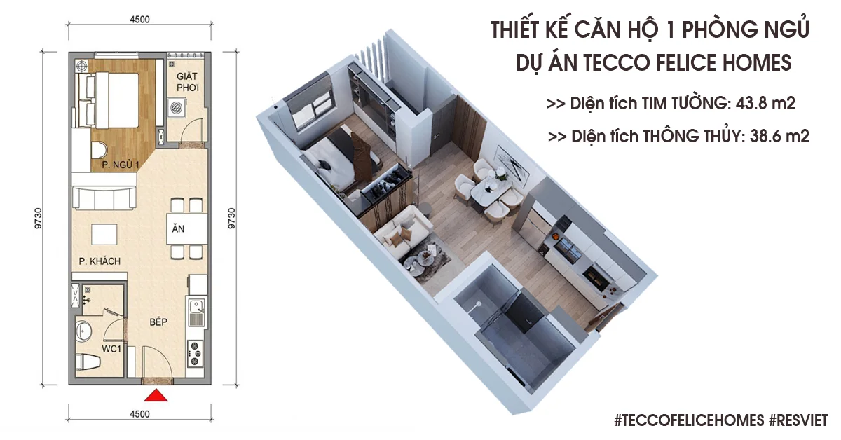 Dự án căn hộ Tecco Felice Homes Lê Thị Trung, Thuận An, Bình Dương