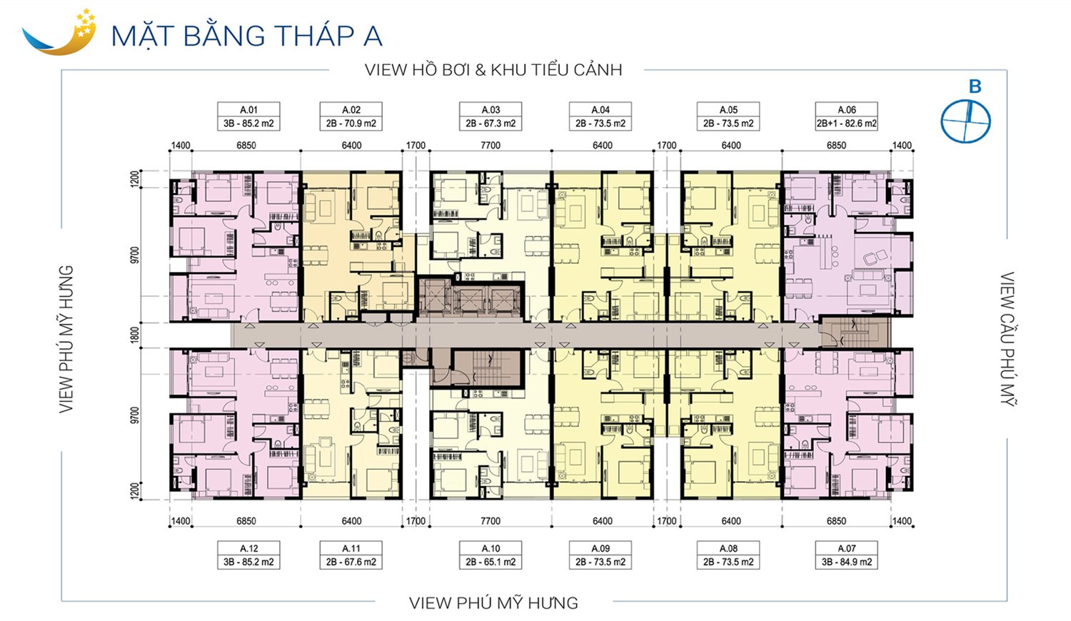 Mặt bằng tầng chung cư Luxcity q7