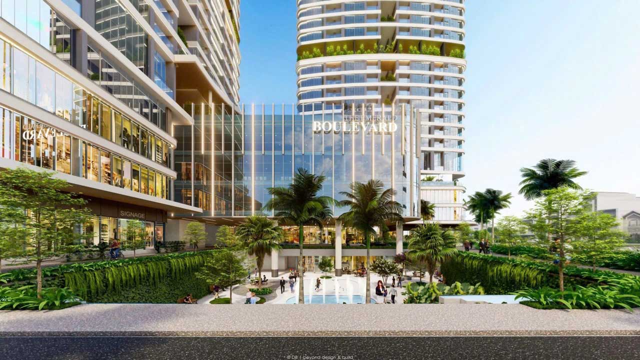 Trung tâm thương mại 2 tầng tại dự án The Emerald Boulevard