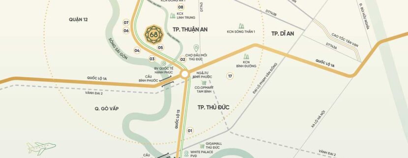Vị trí dự án The New Point Lái Thiêu